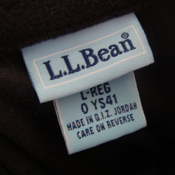 LL BEAN Charcoal Gray Long Sleeve 1/2 ZIP FLEECE Pull-Over Jacket Sz LARGE - Picture 7 of 7